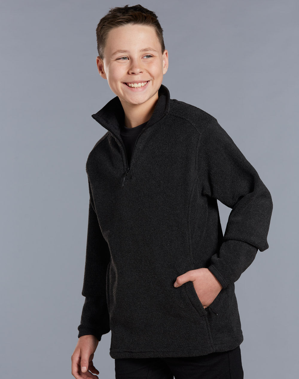 [PF21K] Kid's Half Zip Polar Fleece Pullover