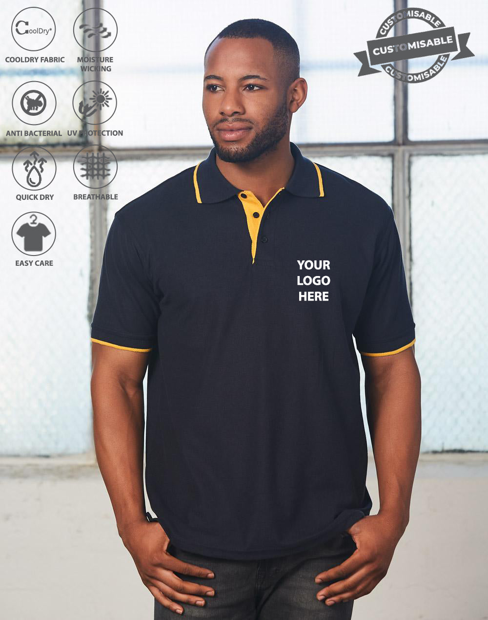 [PS08] Mens S/L pique polo contrast