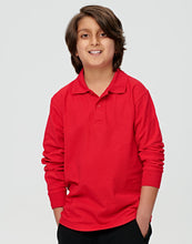 Load image into Gallery viewer, [PS12K] Kids&#39; 240gsm Poly/Cotton Pique L/S Polo

