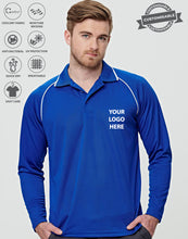 Load image into Gallery viewer, [PS43] Men&#39;s cooldry raglan L/S polo
