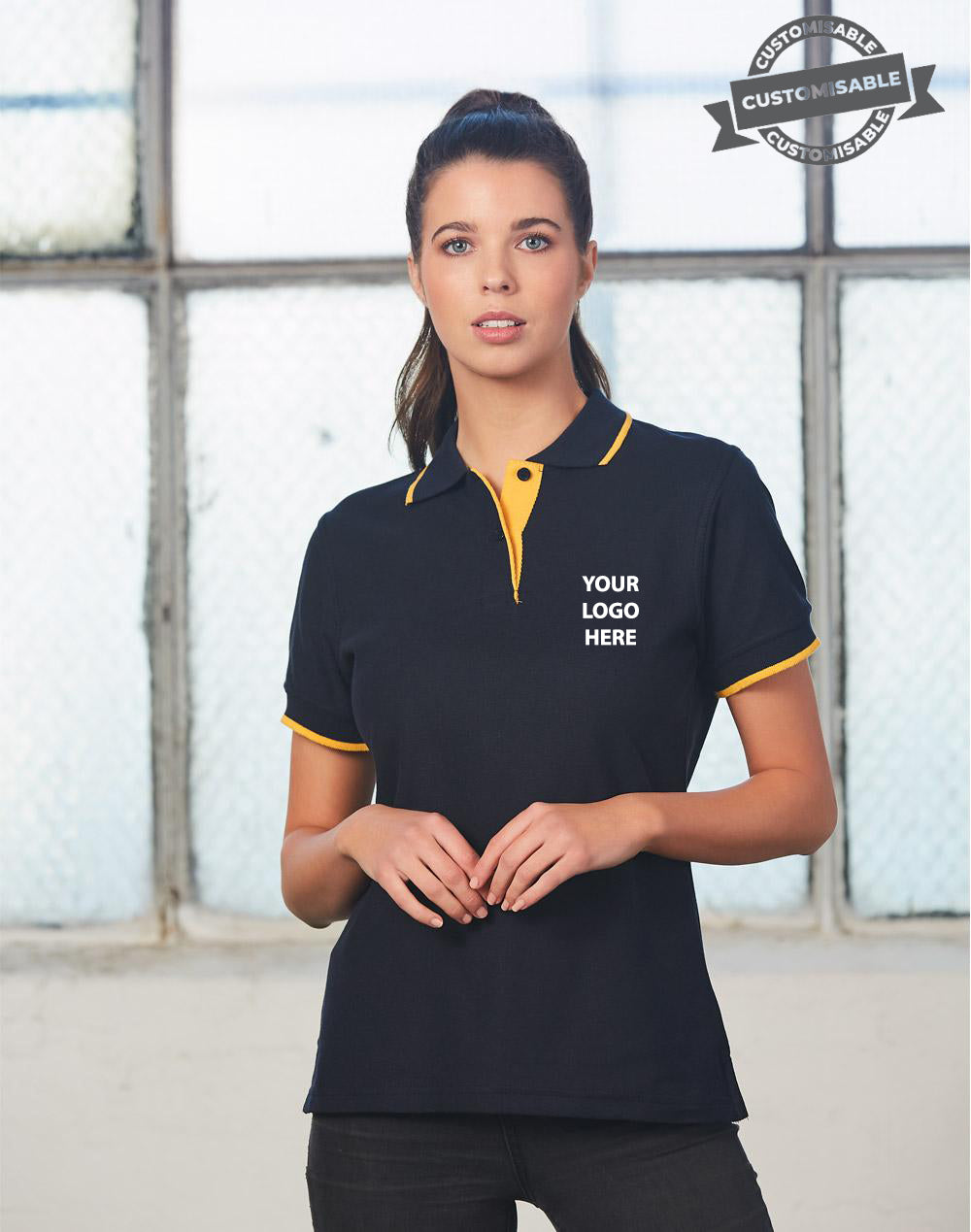 [PS48A] Ladies' Poly/Cotton Contrast Pique S/S Polo