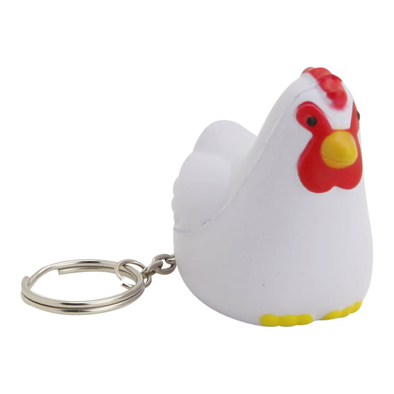white rooster premium custom printed promotional stress key rings