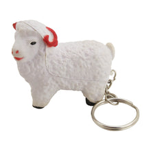 Load image into Gallery viewer, white sheep premium custom printed promotional stress key rings
