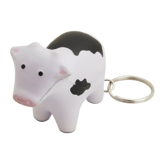 white cow premium custom printed promotional stress key rings