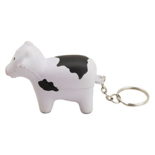 Load image into Gallery viewer, white premium cow custom printed promotional stress key rings
