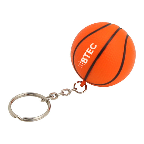 Custom Printed Stress Basketball Key Ring with Logo