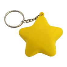 Load image into Gallery viewer, yellow star premium custom printed promotional stress key rings
