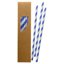 Load image into Gallery viewer, blue eco friendly custom printed promotional reusable straws
