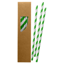 Load image into Gallery viewer, green eco friendly custom printed promotional reusable straws
