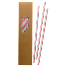 Load image into Gallery viewer, pink eco friendly custom printed promotional reusable straws
