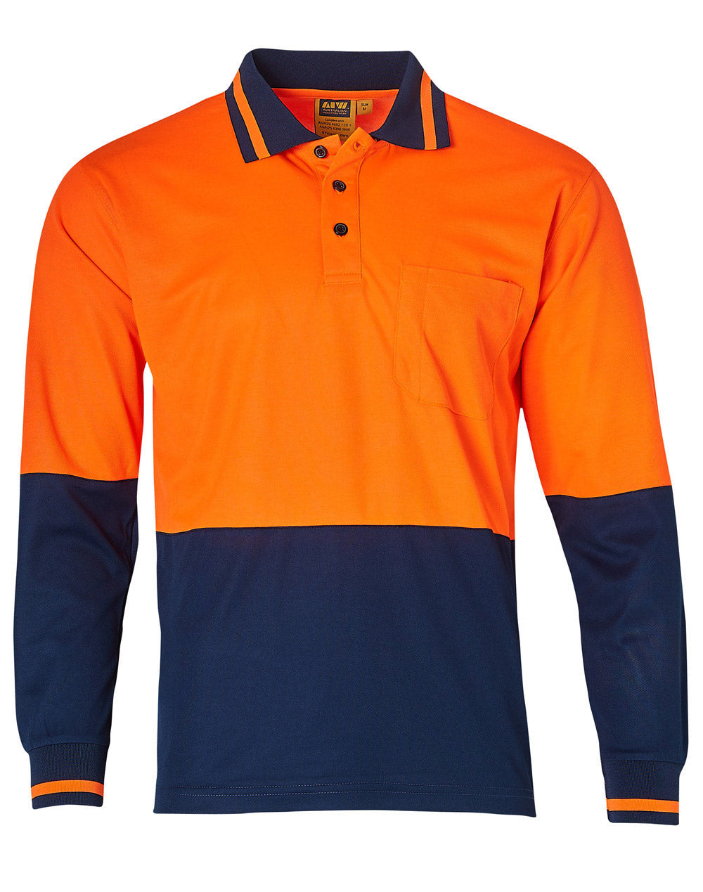 [SW11] Hi-Vis truedry safety polo L/S