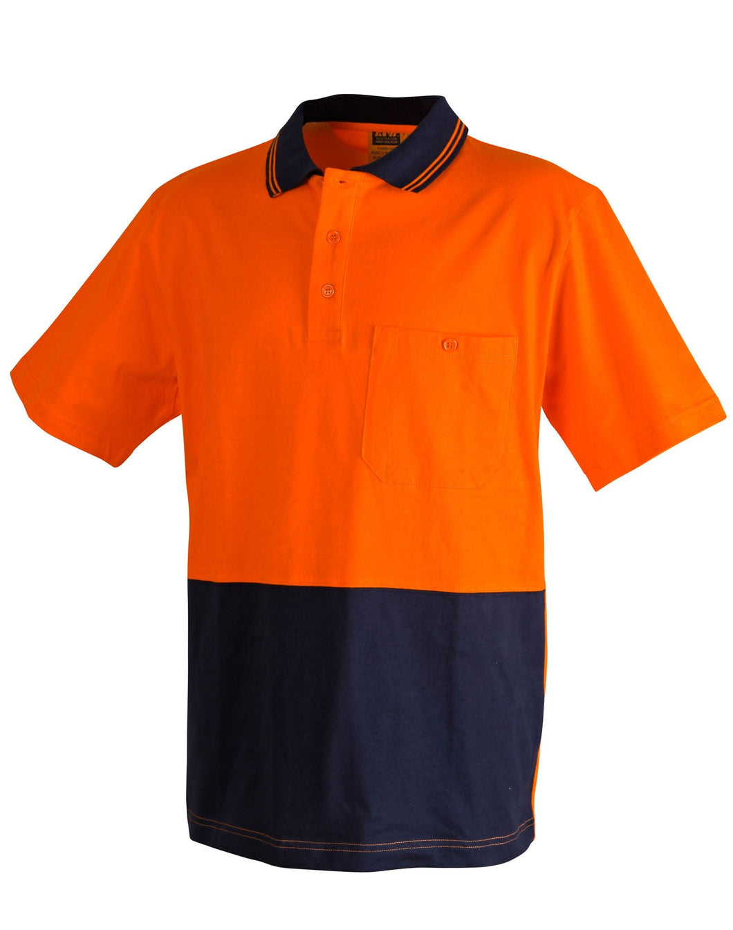 [SW35] Cotton Jersey Two Tone Safety Polo