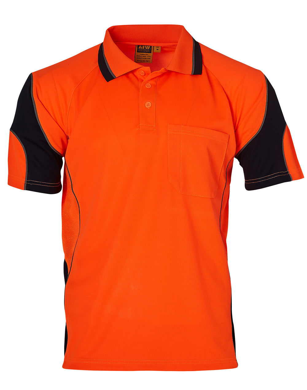 [SW71] Cooldry Hi-Vis Mini Waffle Safety Polo