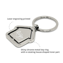 Load image into Gallery viewer, Spinning House Metal Key Ring
